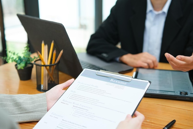 Concetto di colloquio di lavoro aziendale