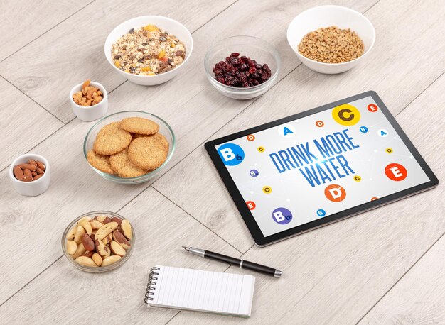 Concetto di composizione di Healthy Tablet Pc