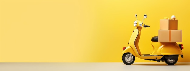 Concetto di consegna online Consegna rapida a risposta da Scooter Motorcycle Generative Ai