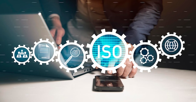Concetto di controllo della qualità delle norme ISO