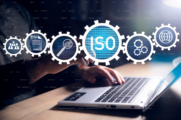 Concetto di controllo della qualità delle norme ISO