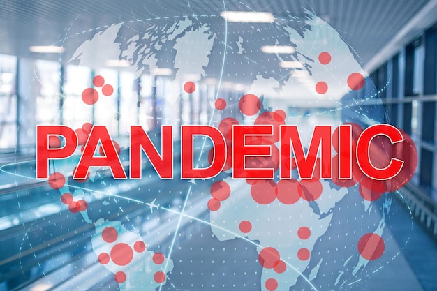 Concetto di coronavirus World Pandemic 3D Globe 2020