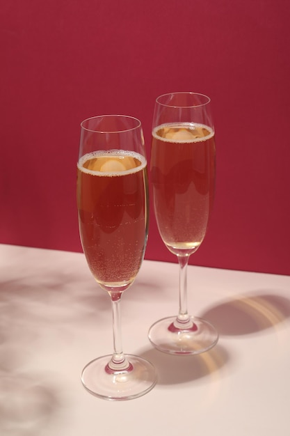 Concetto di deliziosa bevanda alcolica gustosa Champagne