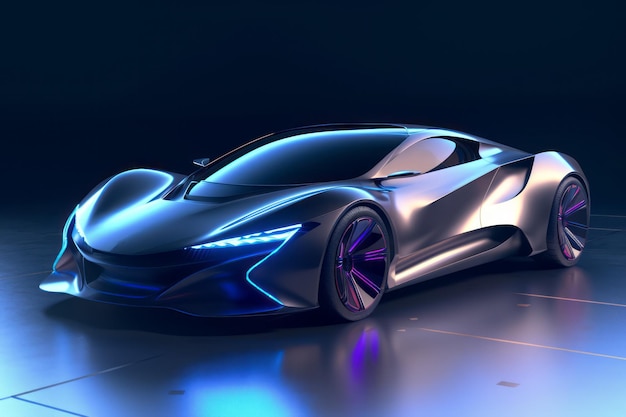 Concetto di design per auto sportive elettriche per veicoli a energia pulita Creato con la tecnologia Generative AI