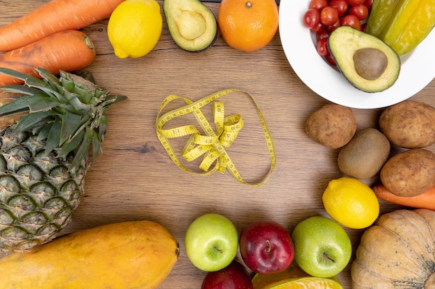 Concetto di dieta del colesterolo Cibo sano, mangiare sano pranzo