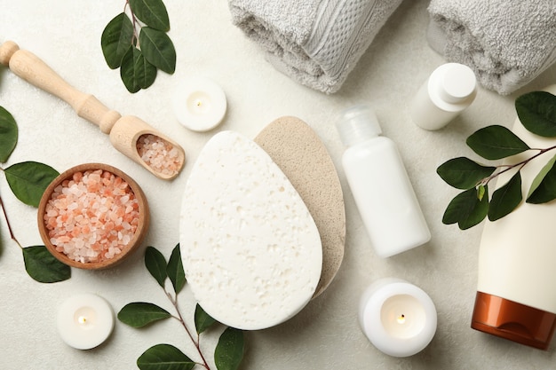 Concetto di diversi accessori spa