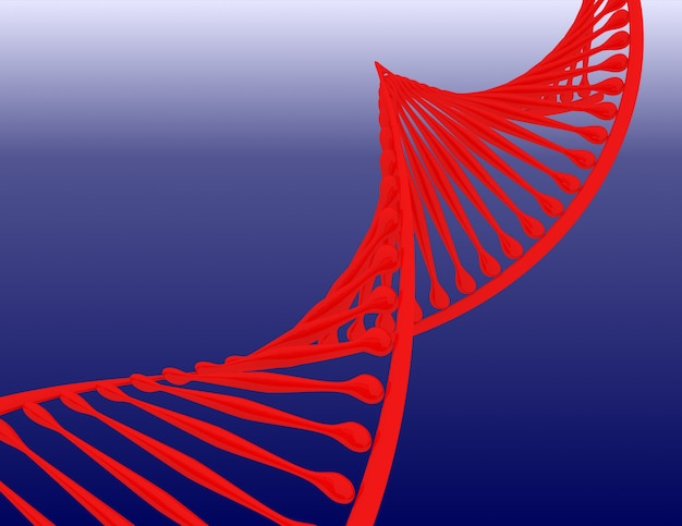 concetto di DNA 3D. concetto di scienza. 3d reso illustrazione