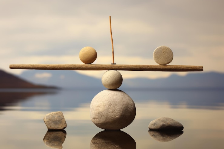 Foto concetto di equilibrio e di equilibrio