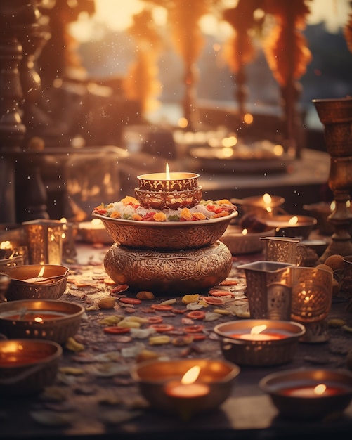 Concetto di feste e celebrazioni Stile di vita delle vacanze indiane Holika Dahan Navratri Gudi Padwa Festivo