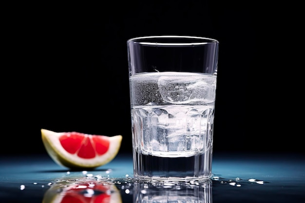 Concetto di forte bevanda alcolica Vodka drink IA generativa