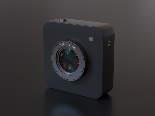 concetto di fotografia di tecnologia di rendering fotocamera digitale 3d