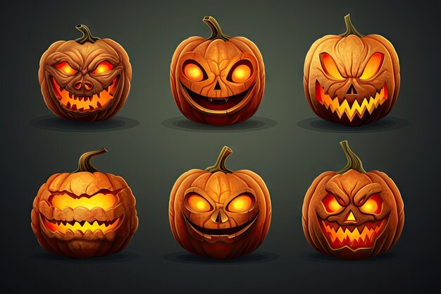 Concetto di Halloween con decorazioni su sfondo grigio