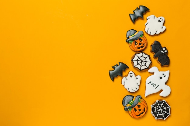 Concetto di Halloween con i cookie