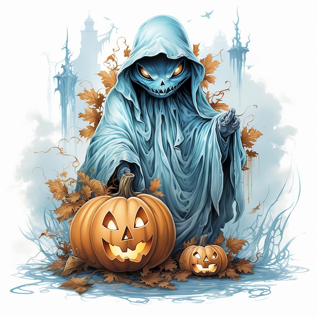 Concetto di Halloween Halloween spettrale gelido