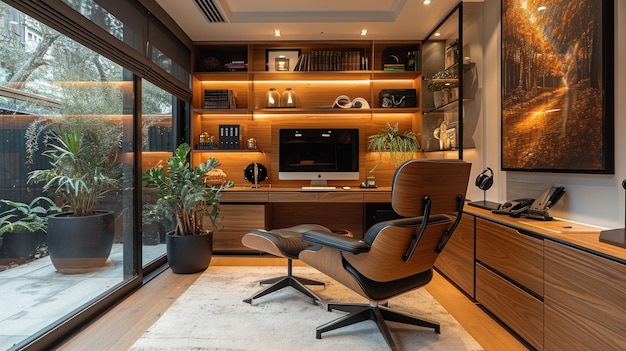 Concetto di Home Office Hub contemporaneo