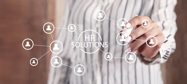 Concetto di HR Solutions Business delle risorse umane