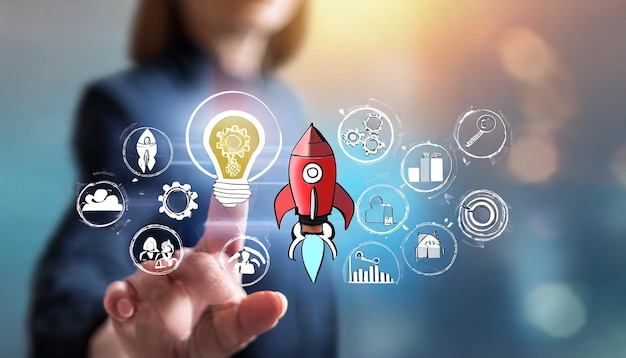 Concetto di innovazione e background di start-up