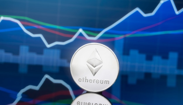 Concetto di investimento di etereum e criptovaluta.