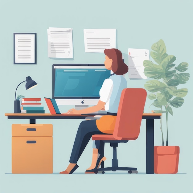 Concetto di lavoro a distanza Freelancer impegnato in compiti online in spazio di coworking