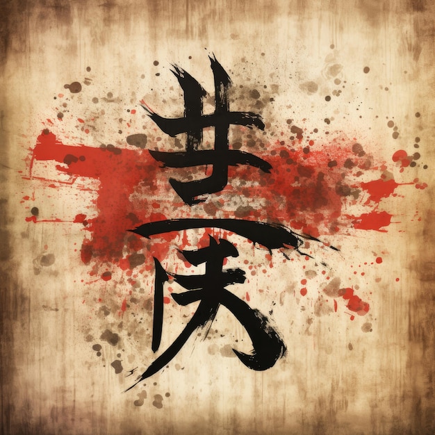 Concetto di lingua giapponese kanji