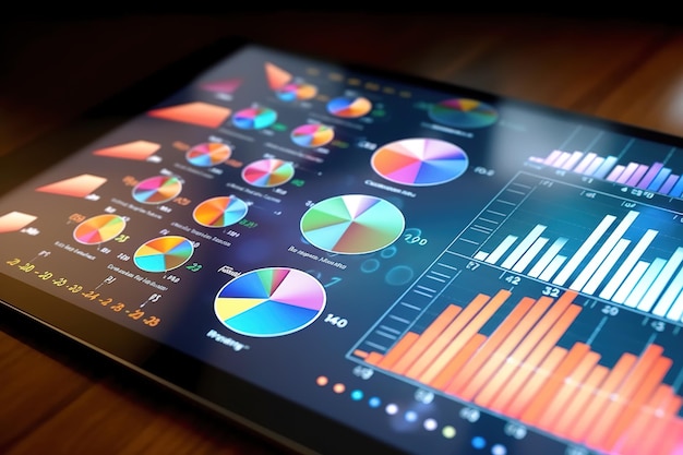 Concetto di luogo di lavoro per l'investimento di dati per borse valori foto gratuite