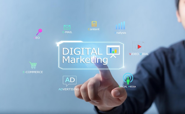 Concetto di marketing digitale