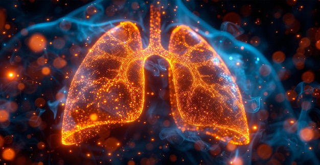Concetto di medicina polmoni sani immagine generata dall'AI