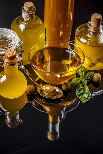Concetto di olio d'oliva