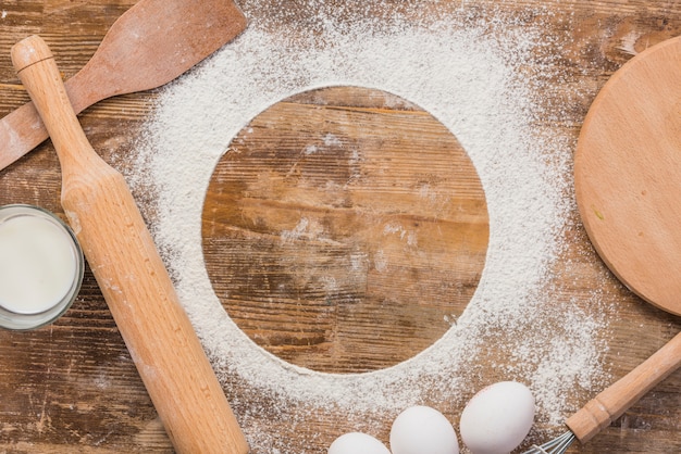 Concetto di panetteria vista dall&#39;alto