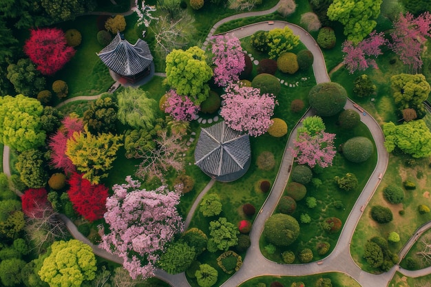 concetto di primavera del giardino rosa giapponese in fiore