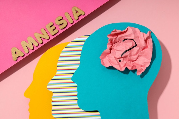 Concetto di problemi con la malattia dell'amnesia della memoria