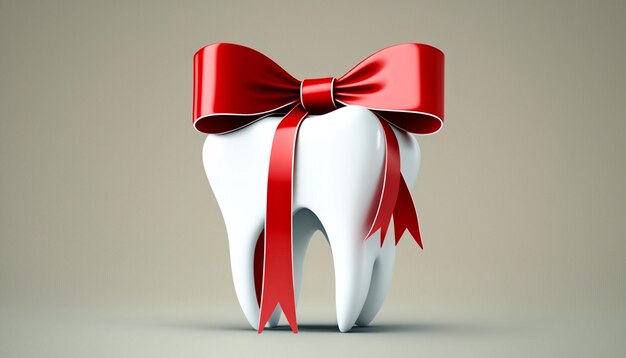 Concetto di regalo per il trattamento dentale AI generativa