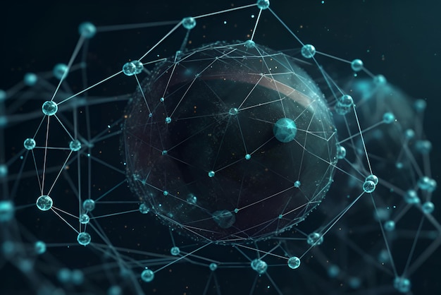 Concetto di rete quantistica Elaborazione di un sacco di dati