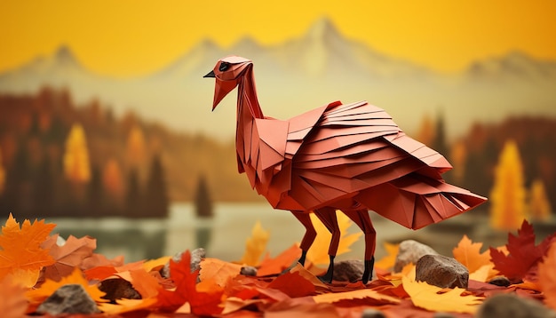 concetto di ringraziamento origami