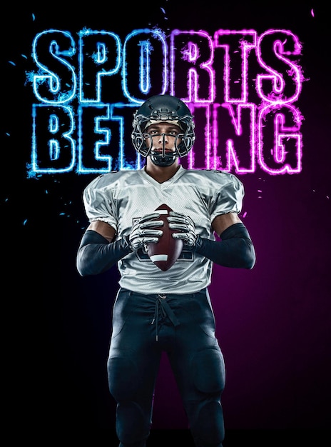 Concetto di scommesse sportive Progettazione per un bookmaker Scarica banner verticale per sito web sportivo o applicazione mobile