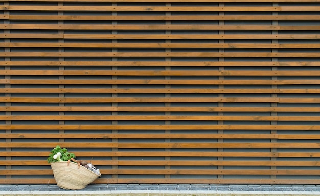 Concetto di shopping a zero rifiuti con spazio di copia