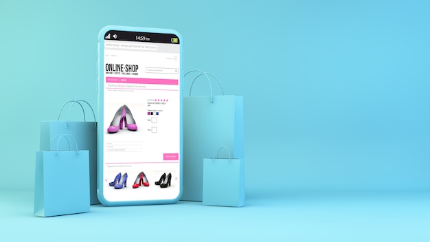 Concetto di shopping mobile