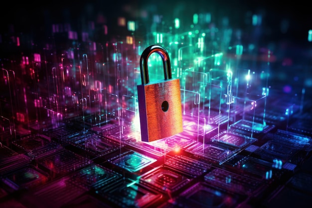 concetto di sicurezza informatica e privacy della protezione dei dati tecnologia di crittografia sicura Ai generativa