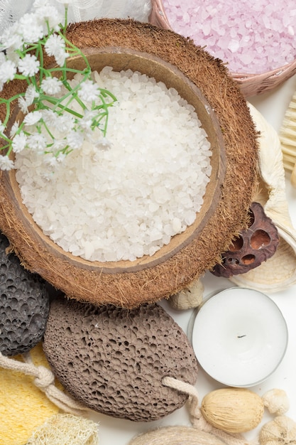 Concetto di Spa isolato su bianco