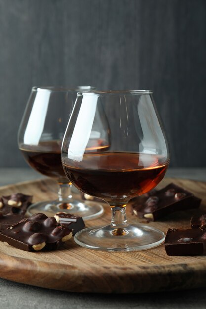 Concetto di superalcolici con cognac