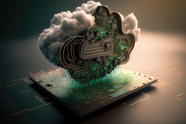 Concetto di tecnologia di cloud computing