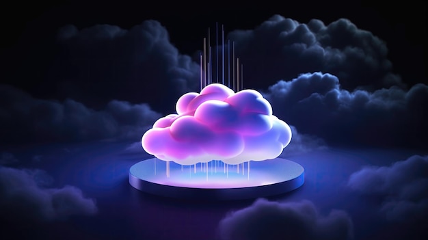 Concetto di tecnologia di cloud computing