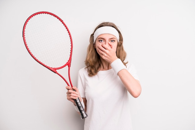 Concetto di tennis della ragazza dell'adolescente