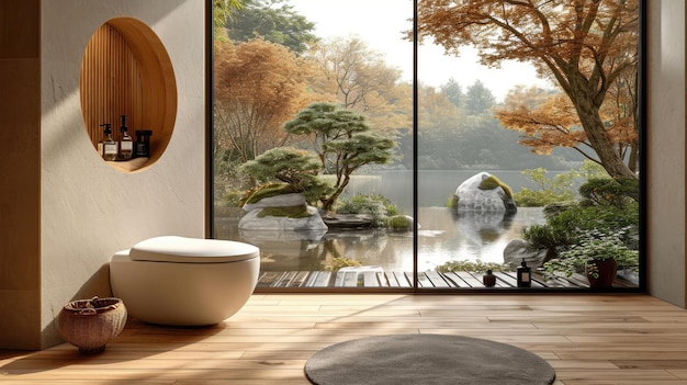 Concetto di toilette Zen Serenity