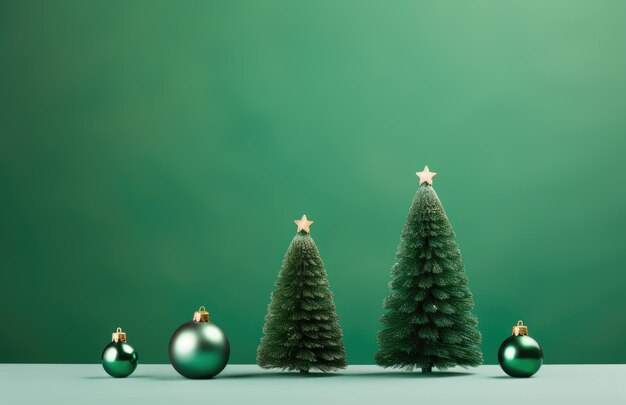 Concetto di umore del nuovo anno Alberi di Natale minimalisti Accessori per la decorazione di interni domestici