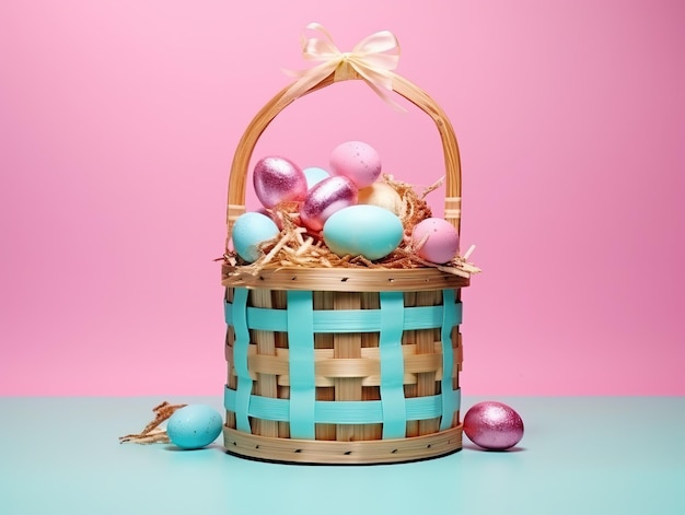 Concetto di uovo di Pasqua che decora l'arte