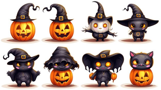 concetto di zucca vacanza di Halloween IA generativa