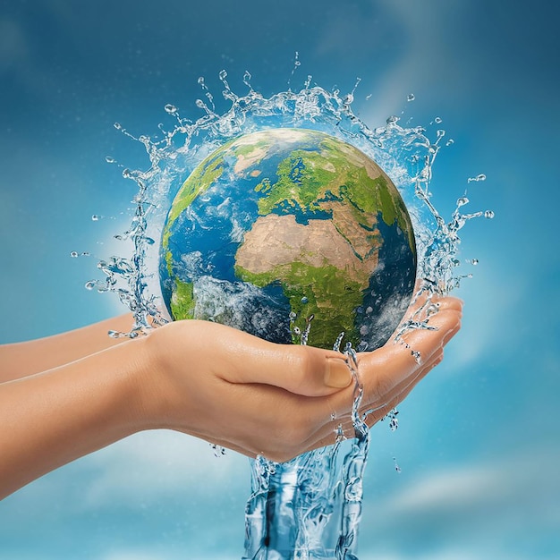 concetto fotografico della giornata mondiale dell'acqua