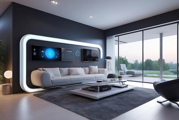 Concetto futuristico di casa intelligente