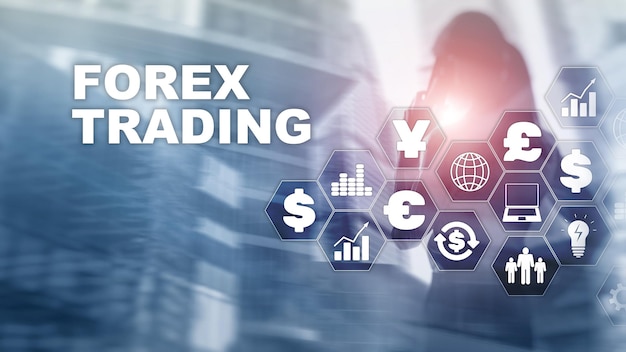 Concetto grafico di trading Forex adatto per investimenti finanziari o tendenze economiche Sfondo aziendale